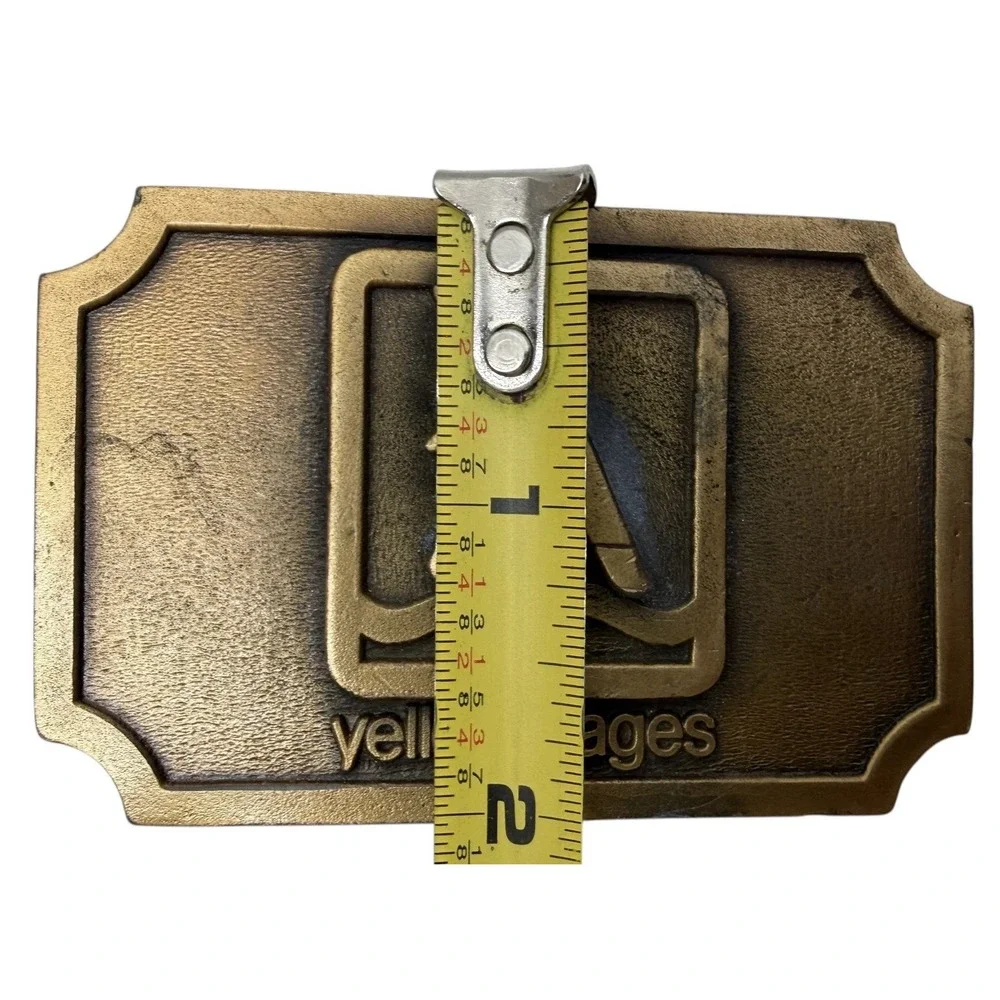 VTG Hit Line‎ USA Yellow Pages Brass Belt Buckle